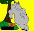 Dibujo Horton pintado por ERICK