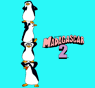 Dibujo Madagascar 2 Pingüinos pintado por llesica