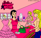 Dibujo Barbie en una tienda de ropa pintado por MegyMoxxa