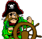 Dibujo Capitán pirata pintado por boomm