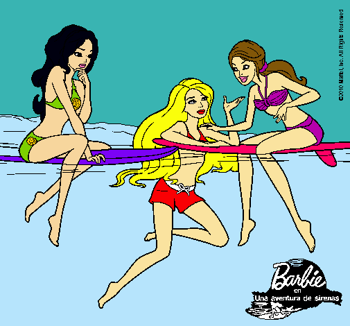 Dibujo Barbie y sus amigas pintado por princess91