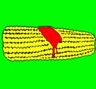 Dibujo Mazorca de maíz pintado por estonsesballans