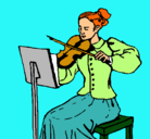 Dibujo Dama violinista pintado por adrianasanchez