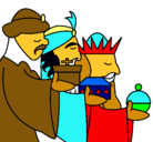 Dibujo Los Reyes Magos 3 pintado por Morayma