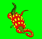 Dibujo Anaconda y caimán pintado por chido73