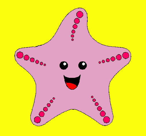 Dibujo Estrella de mar pintado por rosariomut