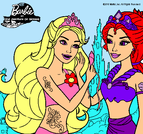 Barbie se despiede de la reina sirena