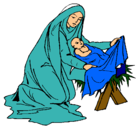 Dibujo Nacimiento del niño Jesús pintado por kaka