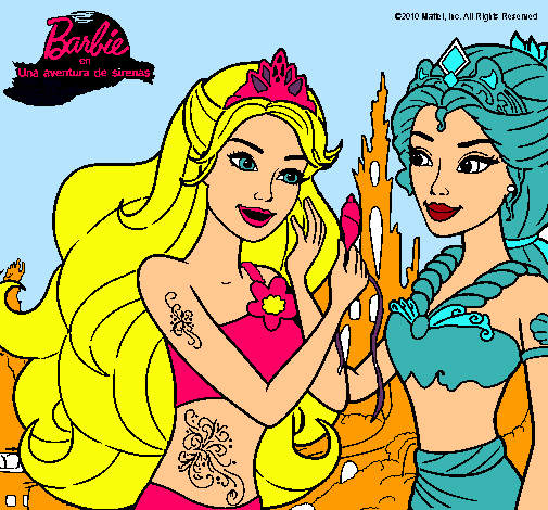 Barbie se despiede de la reina sirena