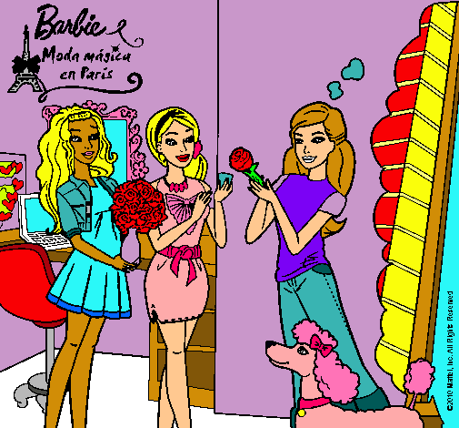 Barbie de compras con sus amigas