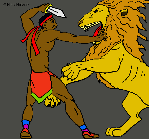 Gladiador contra león