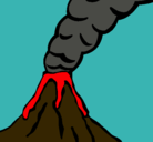 Dibujo Volcán pintado por rosariomut
