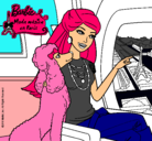 Dibujo Barbie llega a París pintado por Megy