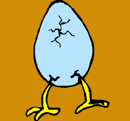 Dibujo Huevo con patas pintado por mahdiak