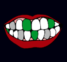 Dibujo Boca y dientes pintado por Sabry