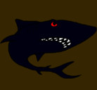 Dibujo Tiburón pintado por oscuridad
