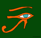 Dibujo Ojo Horus pintado por nixana