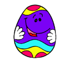 Dibujo Huevo de pascua feliz pintado por salma