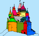 Dibujo Castillo medieval pintado por simona