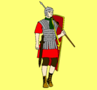 Dibujo Soldado romano pintado por brigada