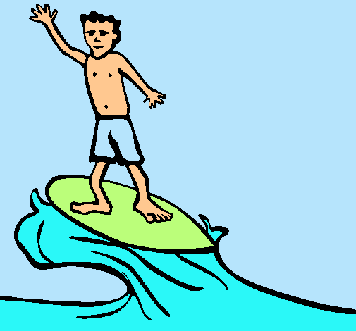 Dibujo Surfista pintado por yimmy