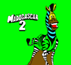 Dibujo Madagascar 2 Marty pintado por LARISSA