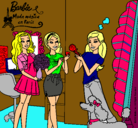 Dibujo Barbie de compras con sus amigas pintado por avatar