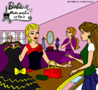 Dibujo Barbie en una tienda de ropa pintado por Lucky