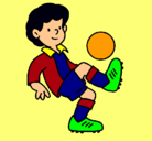 Dibujo Fútbol pintado por Xavi-Iniesta