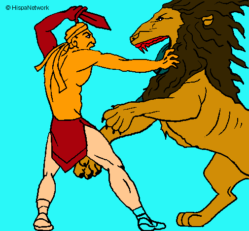 Gladiador contra león