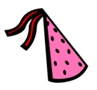 Dibujo Sombrero de cumpleaños pintado por poliu