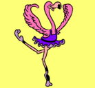 Dibujo Avestruz en ballet pintado por amand