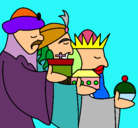 Dibujo Los Reyes Magos 3 pintado por maxima