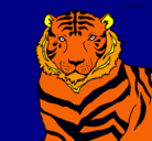 Dibujo Tigre pintado por tire