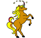 Dibujo Unicornio pintado por albabg
