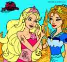 Dibujo Barbie se despiede de la reina sirena pintado por hghyguyf