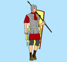 Dibujo Soldado romano pintado por htre