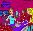 Dibujo Barbie en una tienda de ropa pintado por natasha