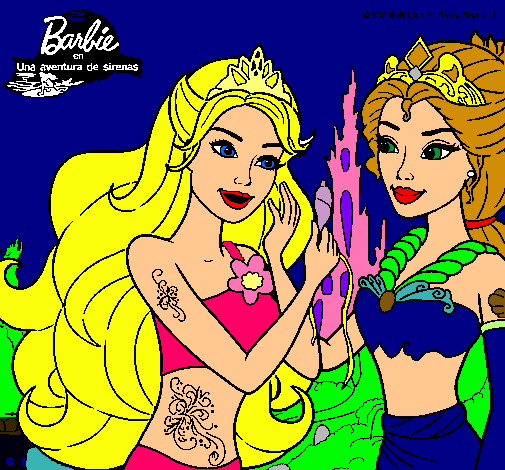 Barbie se despiede de la reina sirena