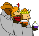 Dibujo Los Reyes Magos 3 pintado por dias