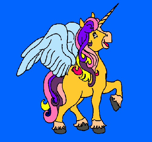 Unicornio con alas