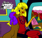 Dibujo Barbie llega a París pintado por analaaa