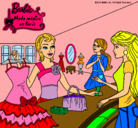 Dibujo Barbie en una tienda de ropa pintado por piolin