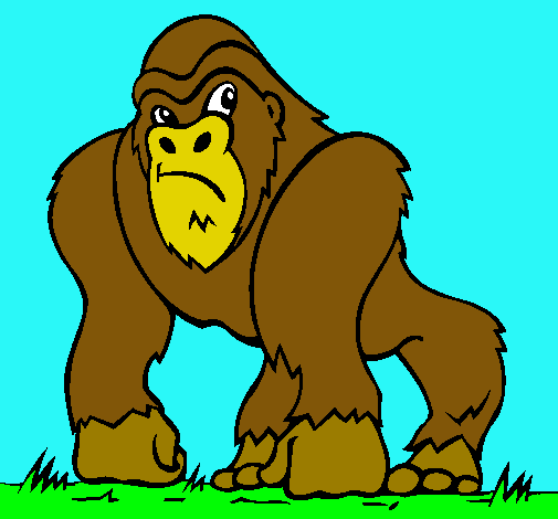 Dibujo Gorila pintado por chido73
