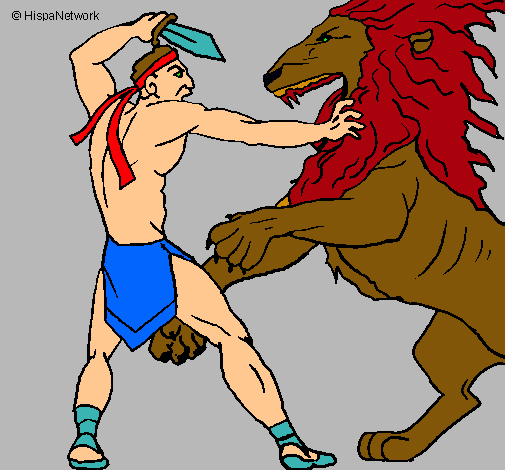 Gladiador contra león