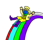 Dibujo Duende en el arco iris pintado por kriko