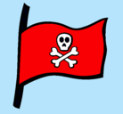 Dibujo Bandera pirata pintado por salma