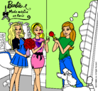 Dibujo Barbie de compras con sus amigas pintado por cast