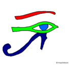 Dibujo Ojo Horus pintado por mihai