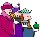 Dibujo Los Reyes Magos 3 pintado por abas